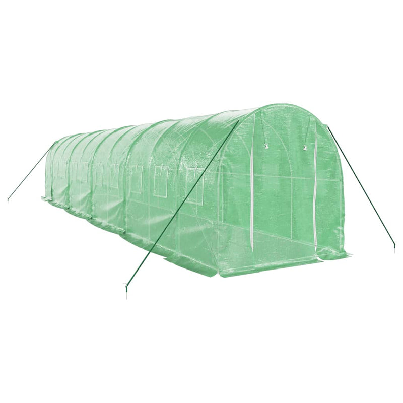 Afbeelding laden in galerijviewer, VidaXL Tuinkas met stalen frame 20 m² 10x2x2 m groen
