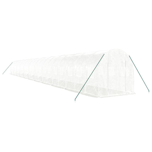 VidaXL Tuinkas met stalen frame 44 m² 22x2x2 m wit