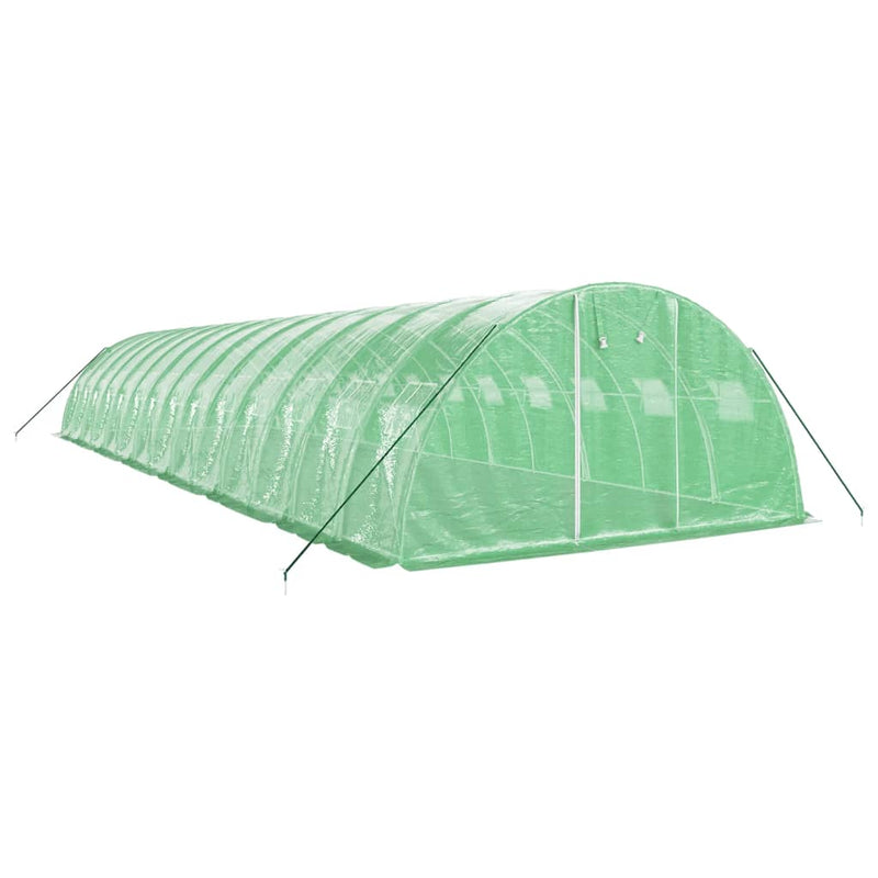 Afbeelding laden in galerijviewer, VidaXL Tuinkas met stalen frame 56 m² 14x4x2 m groen
