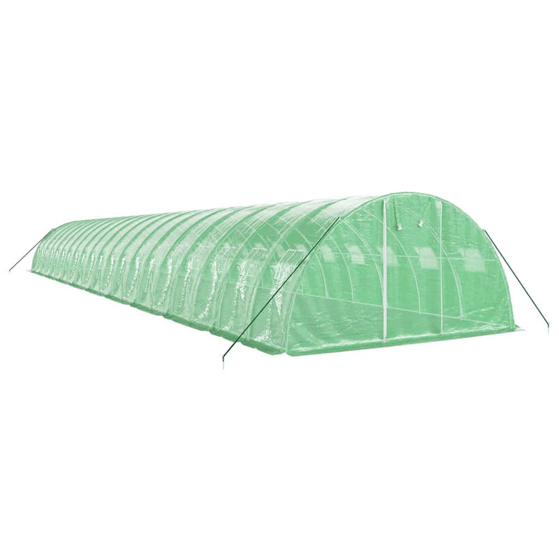 Afbeelding laden in galerijviewer, VidaXL Tuinkas met stalen frame 80 m² 20x4x2 m groen
