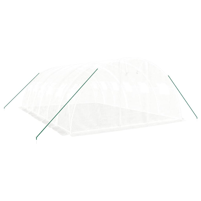 Afbeelding laden in galerijviewer, VidaXL Tuinkas met stalen frame 24 m² 6x4x2 m wit
