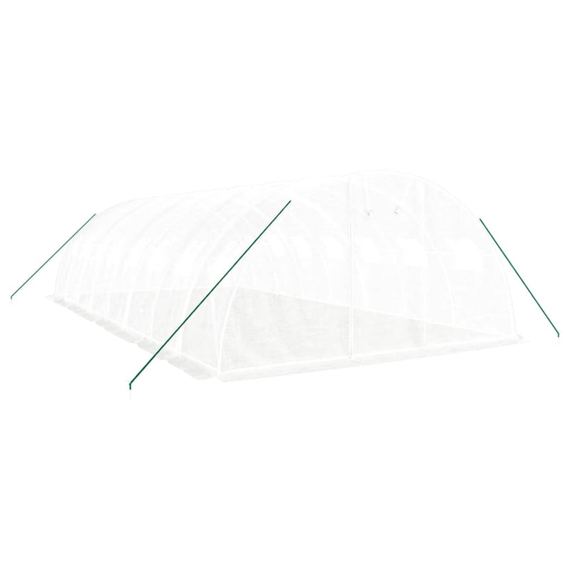 Afbeelding laden in galerijviewer, VidaXL Tuinkas met stalen frame 32 m² 8x4x2 m wit
