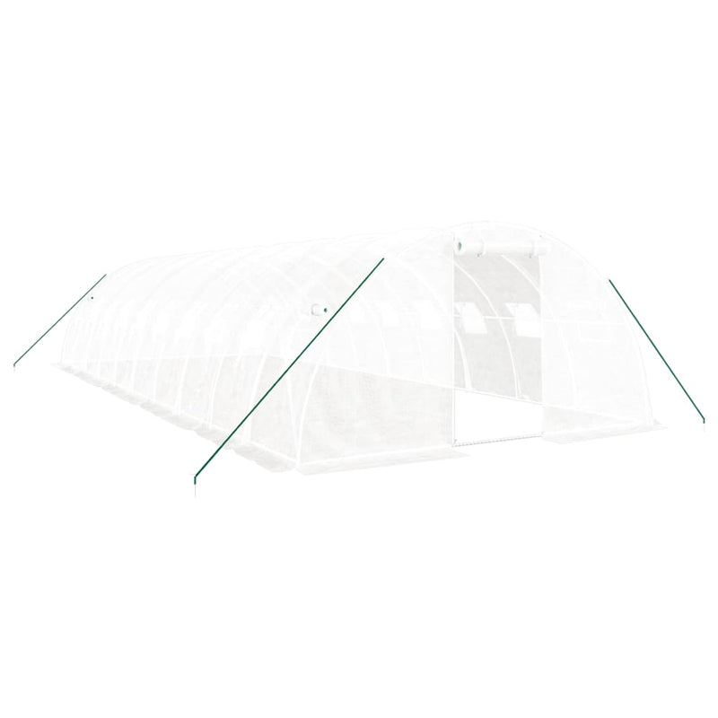 Afbeelding laden in galerijviewer, VidaXL Tuinkas met stalen frame 40 m² 10x4x2 m wit

