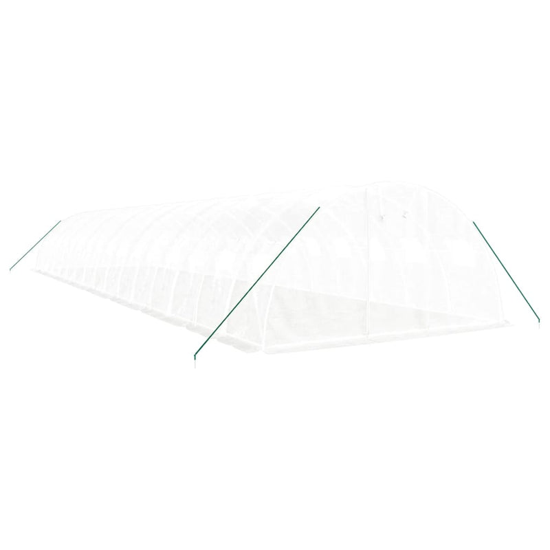 Afbeelding laden in galerijviewer, VidaXL Tuinkas met stalen frame 64 m² 16x4x2 m wit
