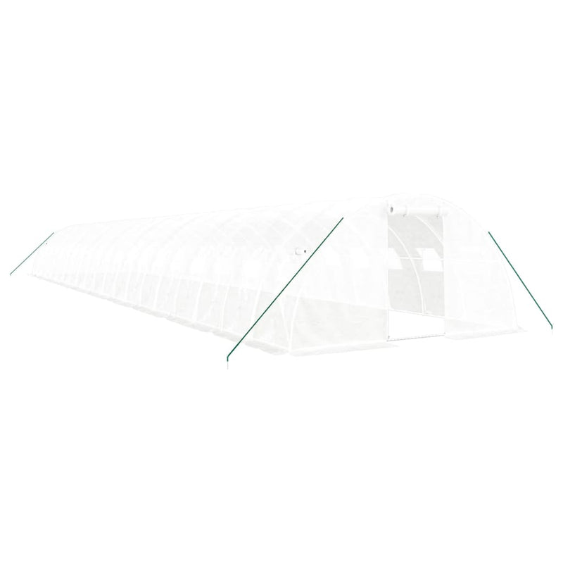 Afbeelding laden in galerijviewer, VidaXL Tuinkas met stalen frame 80 m² 20x4x2 m wit
