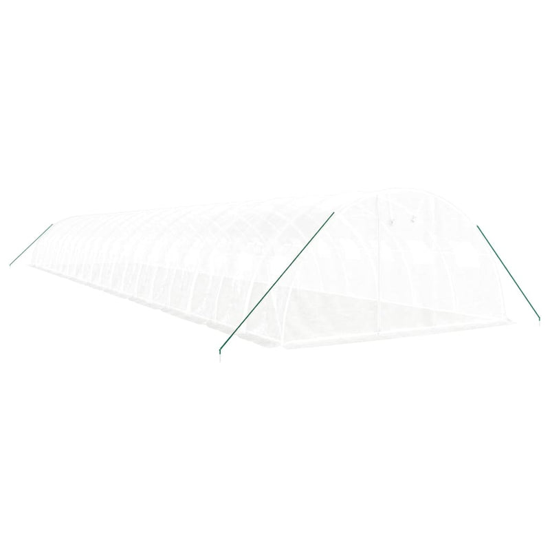 Afbeelding laden in galerijviewer, VidaXL Tuinkas met stalen frame 80 m² 20x4x2 m wit
