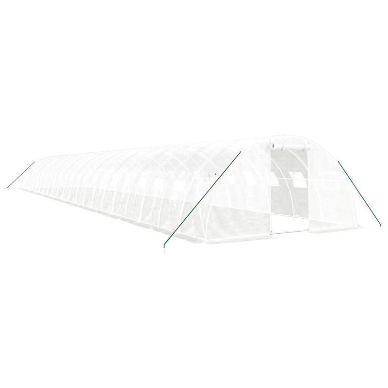 Afbeelding laden in galerijviewer, VidaXL Tuinkas met stalen frame 88 m² 22x4x2 m wit
