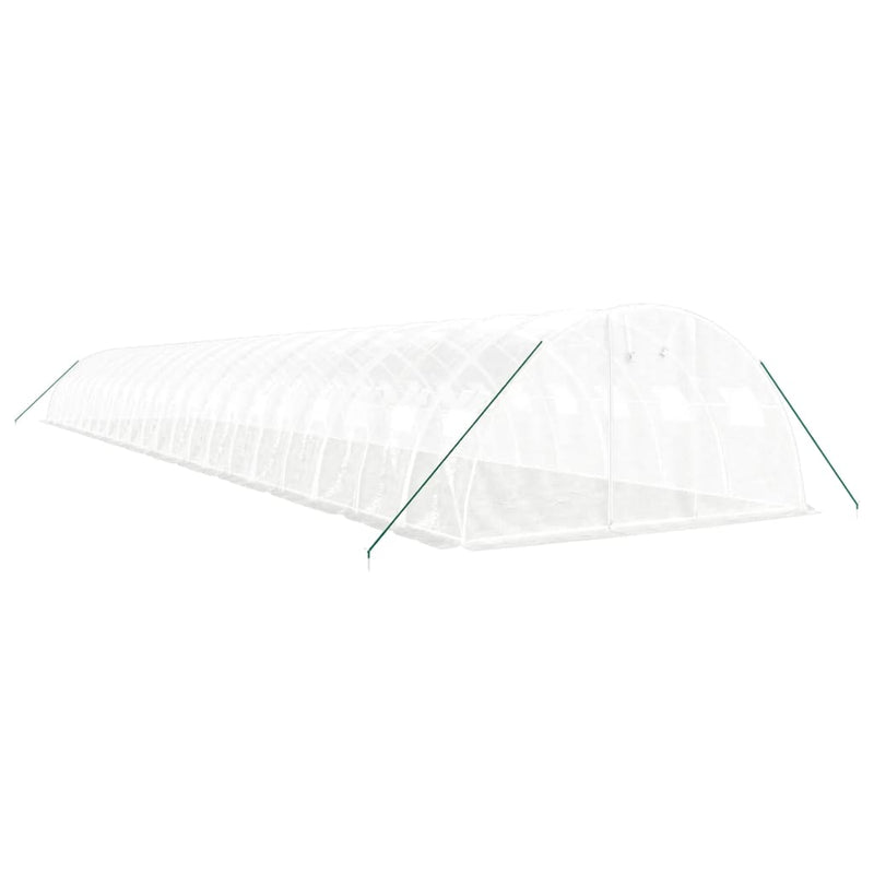 Afbeelding laden in galerijviewer, VidaXL Tuinkas met stalen frame 88 m² 22x4x2 m wit
