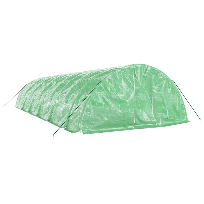 Afbeelding laden in galerijviewer, VidaXL Tuinkas met stalen frame 60 m² 12x5x2,3 m groen
