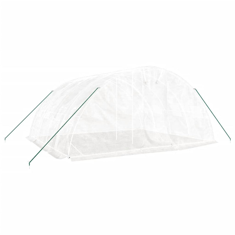 Afbeelding laden in galerijviewer, VidaXL Tuinkas met stalen frame 20 m² 5x4x2,3 m wit
