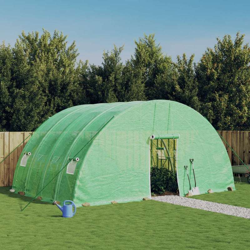 Afbeelding laden in galerijviewer, VidaXL Tuinkas met stalen frame 24 m² 6x4x2,85 m groen

