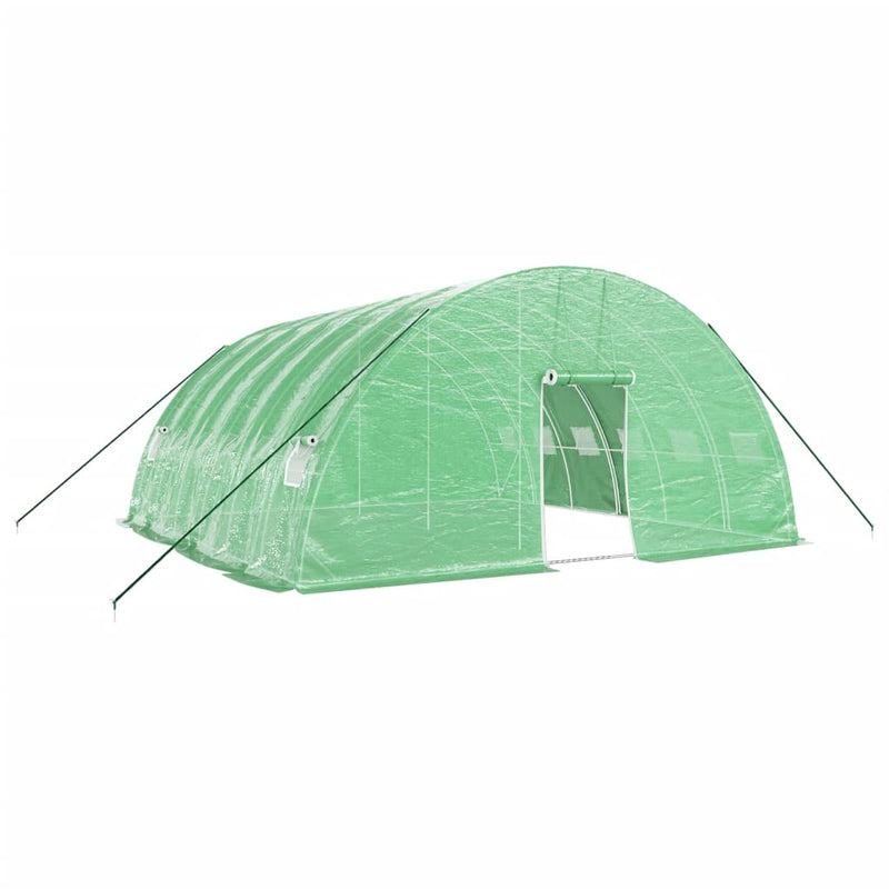 Afbeelding laden in galerijviewer, VidaXL Tuinkas met stalen frame 36 m² 6x6x2,85 m groen
