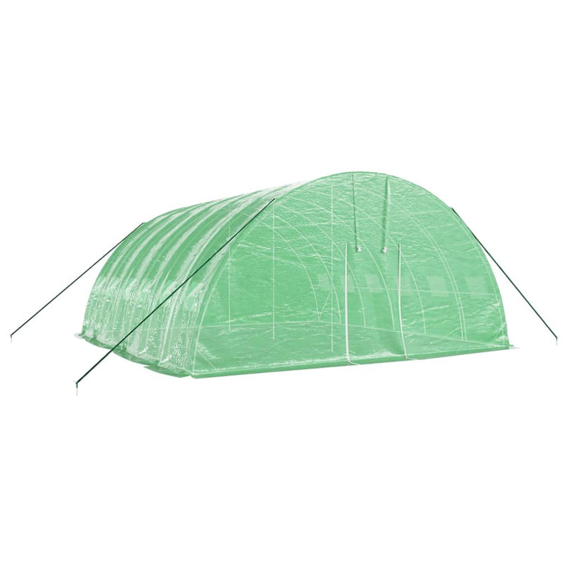 Afbeelding laden in galerijviewer, VidaXL Tuinkas met stalen frame 36 m² 6x6x2,85 m groen
