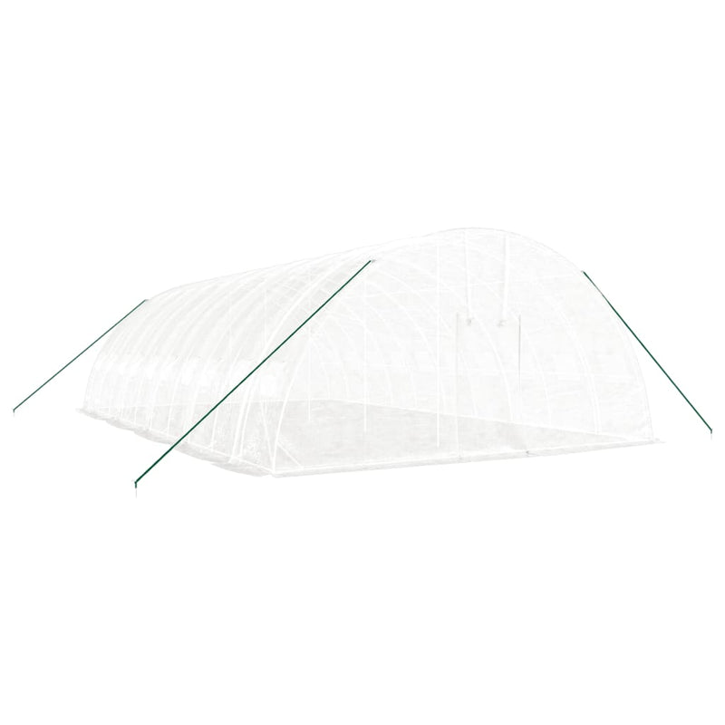 Afbeelding laden in galerijviewer, VidaXL Tuinkas met stalen frame 60 m² 10x6x2,85 m wit
