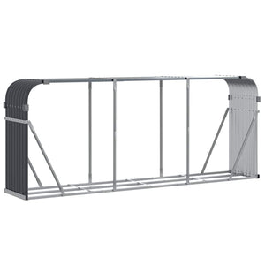 Vidaxl houthouder antraciet 234x45x100 cm gegalvaniseerd staal