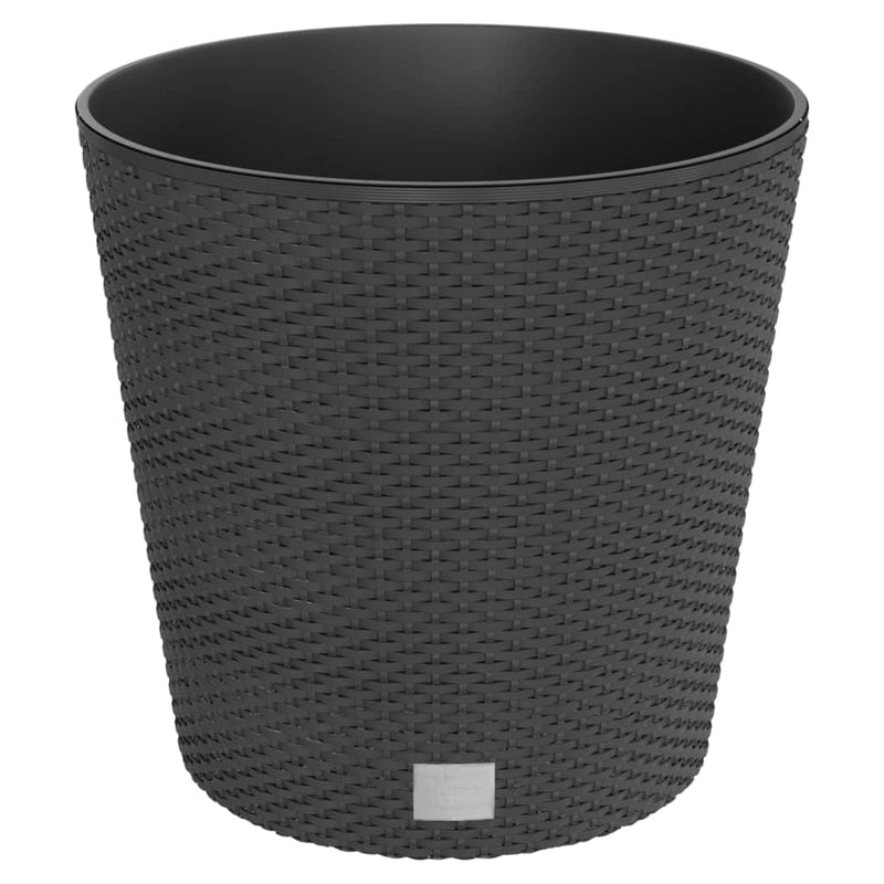 Afbeelding laden in galerijviewer, Vidaxl plantenbak uitneembare bak rattan-look 35 37,5 l pp antraciet
