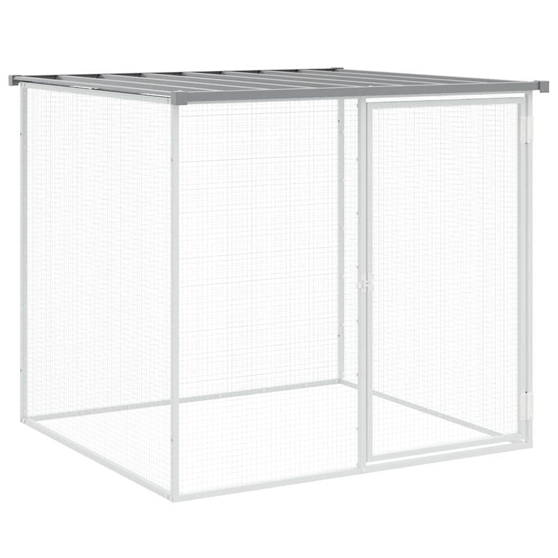 Afbeelding laden in galerijviewer, Vidaxl kippenhok met dak 103x98x90 cm gegalvaniseerd staal lichtgrijs
