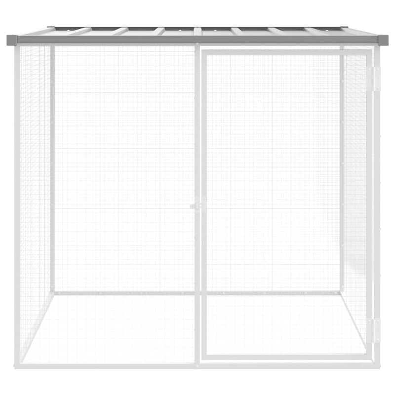 Afbeelding laden in galerijviewer, Vidaxl kippenhok met dak 103x98x90 cm gegalvaniseerd staal lichtgrijs
