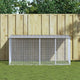 Vidaxl kippenhok met dak lichtgrijs 203x98x90 cm gegalvaniseerd staal