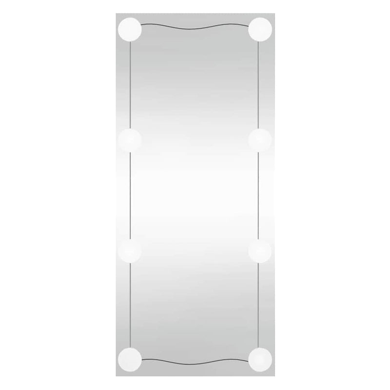 Afbeelding laden in galerijviewer, Vidaxl wandspiegel met led's rechthoekig 30x80 cm glas
