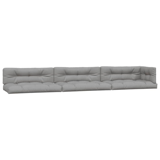 Vidaxl palletkussens 7 st stof grijs
