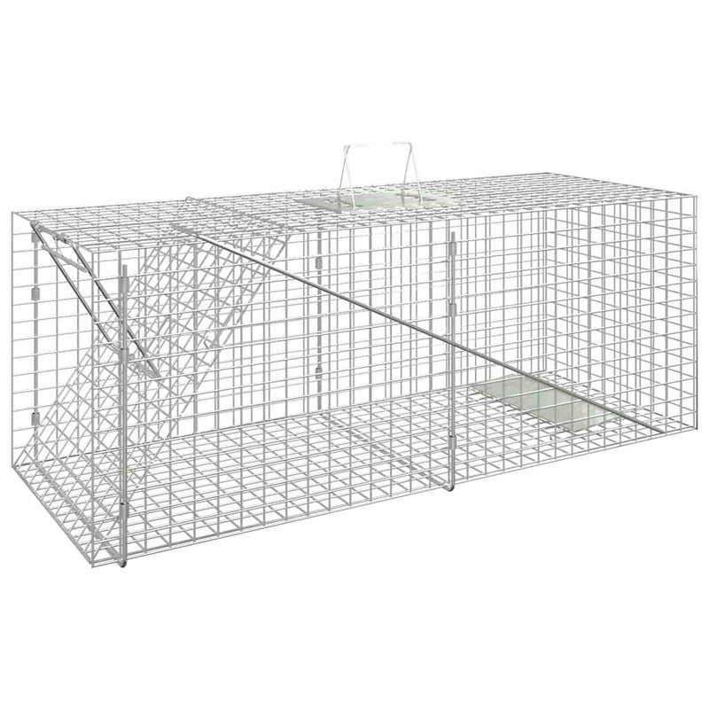 Afbeelding laden in galerijviewer, Vidaxl dierenval 64,5x25x26,5 cm gegalvaniseerd ijzer
