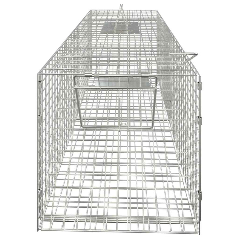 Afbeelding laden in galerijviewer, Vidaxl dierenval 64,5x25x26,5 cm gegalvaniseerd ijzer
