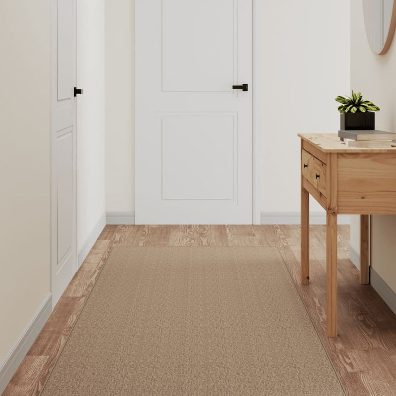 Afbeelding laden in galerijviewer, Vidaxl tapijtloper 80x400 cm sisal-look zandkleurig
