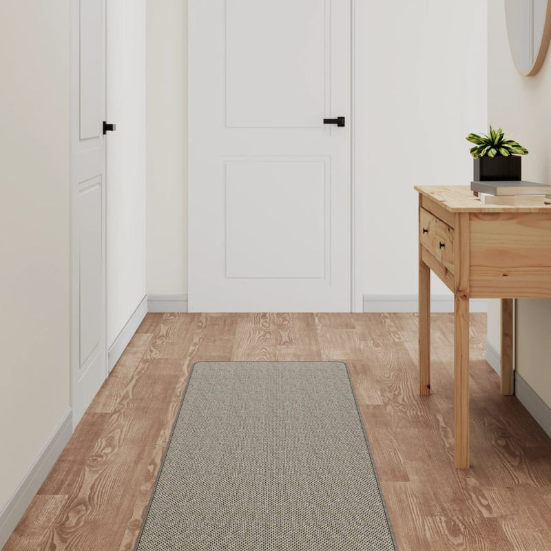 Afbeelding laden in galerijviewer, Vidaxl tapijtloper 50x200 cm sisal-look zilverkleurig
