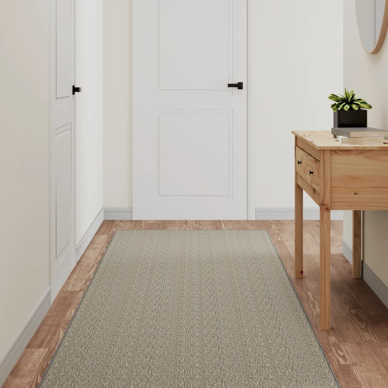 Afbeelding laden in galerijviewer, Vidaxl tapijtloper 80x250 cm sisal-look zilverkleurig
