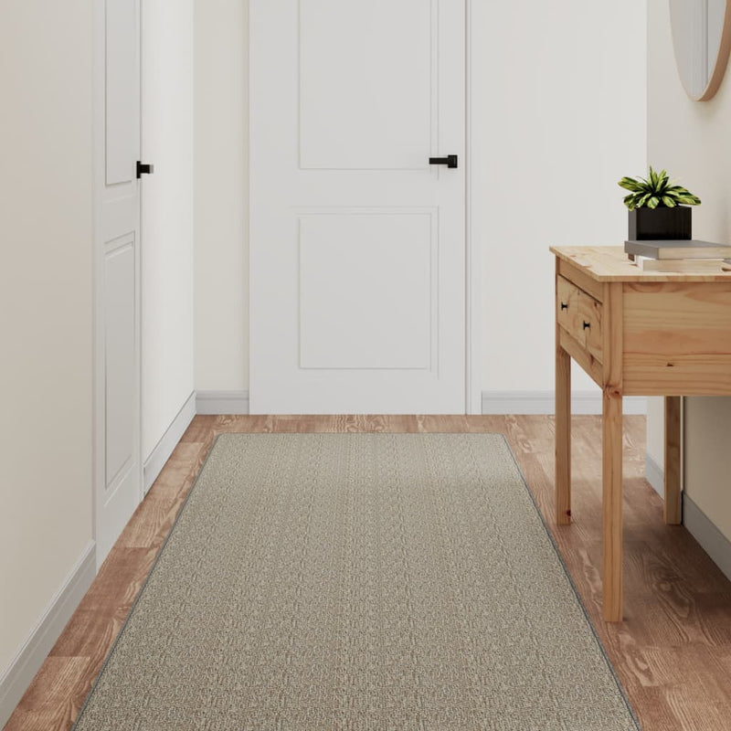 Afbeelding laden in galerijviewer, Vidaxl tapijtloper 80x400 cm sisal-look zilverkleurig
