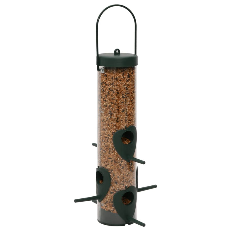 Afbeelding laden in galerijviewer, Vidaxl vogelvoeders 3 st 17x17x32 cm donkergroen
