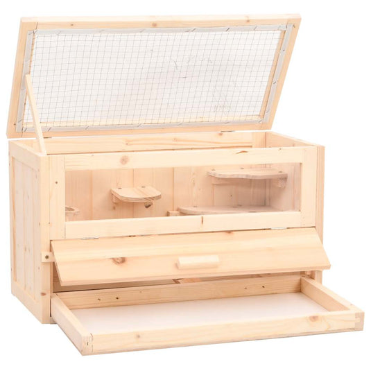 Vidaxl hamsterkooi 60x30x35 cm massief vurenhout