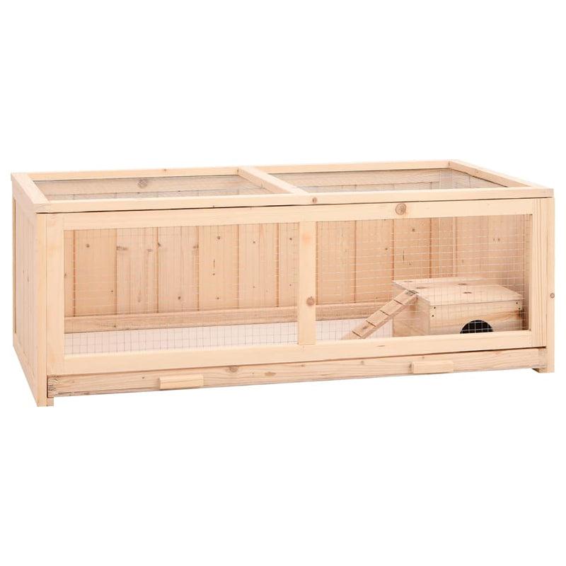 Afbeelding laden in galerijviewer, Vidaxl hamsterkooi 104x52x38 cm massief vurenhout
