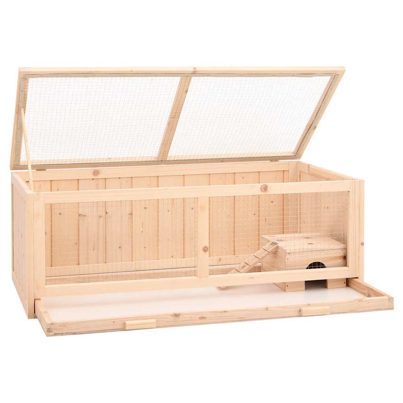 Afbeelding laden in galerijviewer, Vidaxl hamsterkooi 104x52x38 cm massief vurenhout
