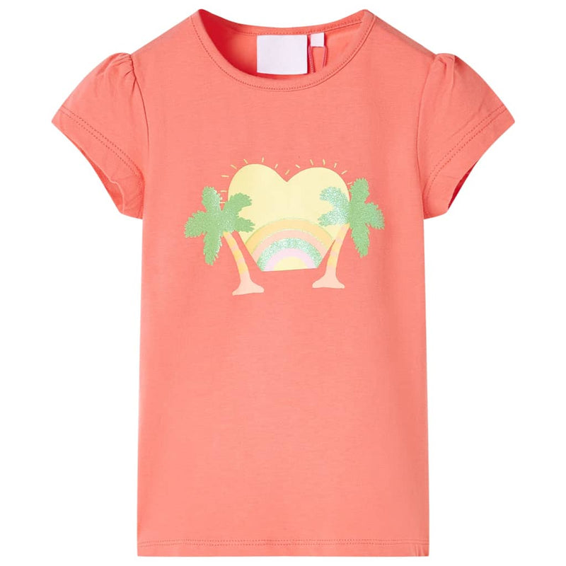 Afbeelding laden in galerijviewer, VidaXL Kindershirt 104 koraalkleurig
