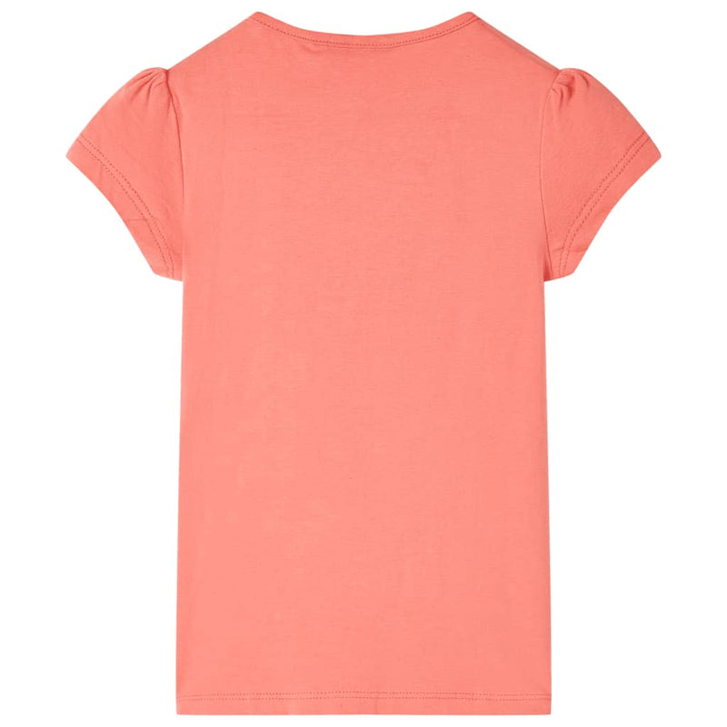 Afbeelding laden in galerijviewer, VidaXL Kindershirt 104 koraalkleurig
