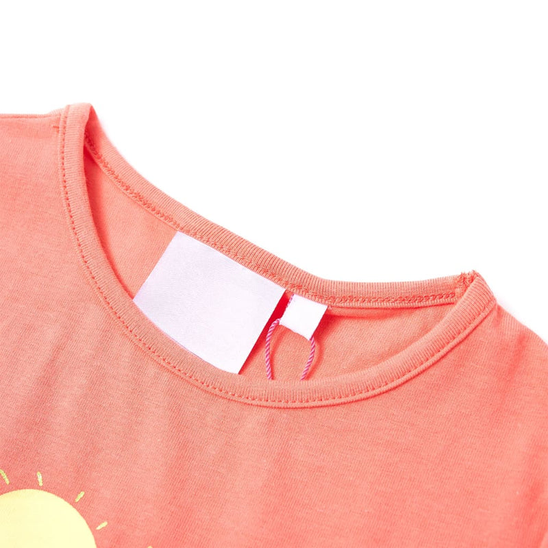 Afbeelding laden in galerijviewer, VidaXL Kindershirt 104 koraalkleurig
