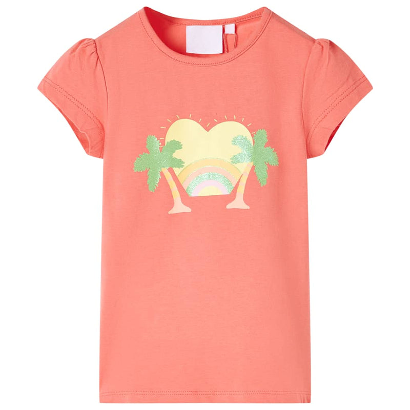 Afbeelding laden in galerijviewer, Vidaxl kindershirt 116 koraalkleurig
