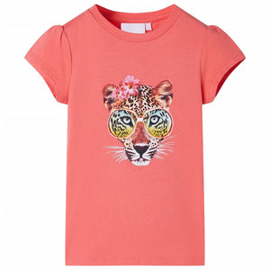 Vidaxl kindershirt 140 koraalkleurig