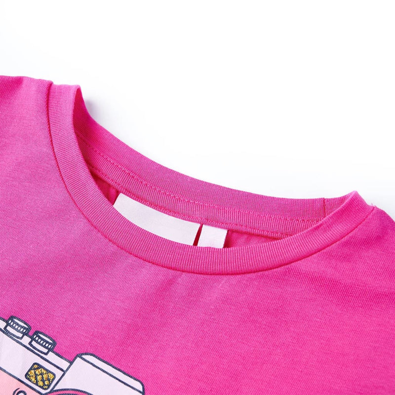 Afbeelding laden in galerijviewer, VidaXL Kindershirt 92 donkerroze
