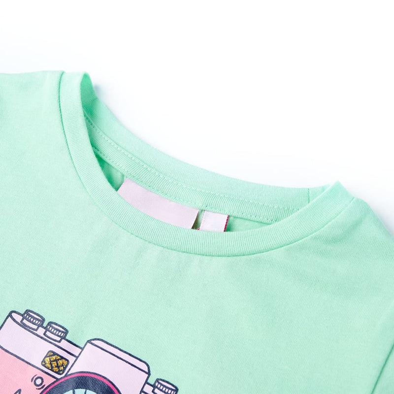 Afbeelding laden in galerijviewer, VidaXL Kindershirt 128 felgroen
