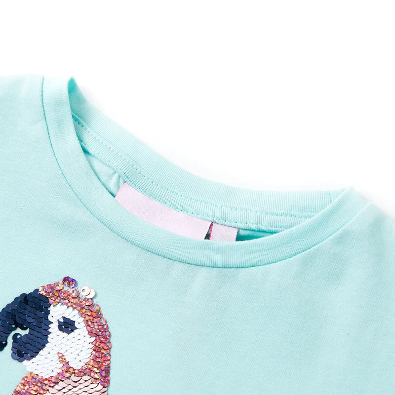 Afbeelding laden in galerijviewer, VidaXL Kindershirt 92 lichtzeeblauw

