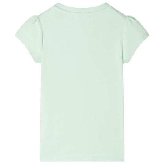 VidaXL Kindershirt met kapmouwen 104 zachtgroen