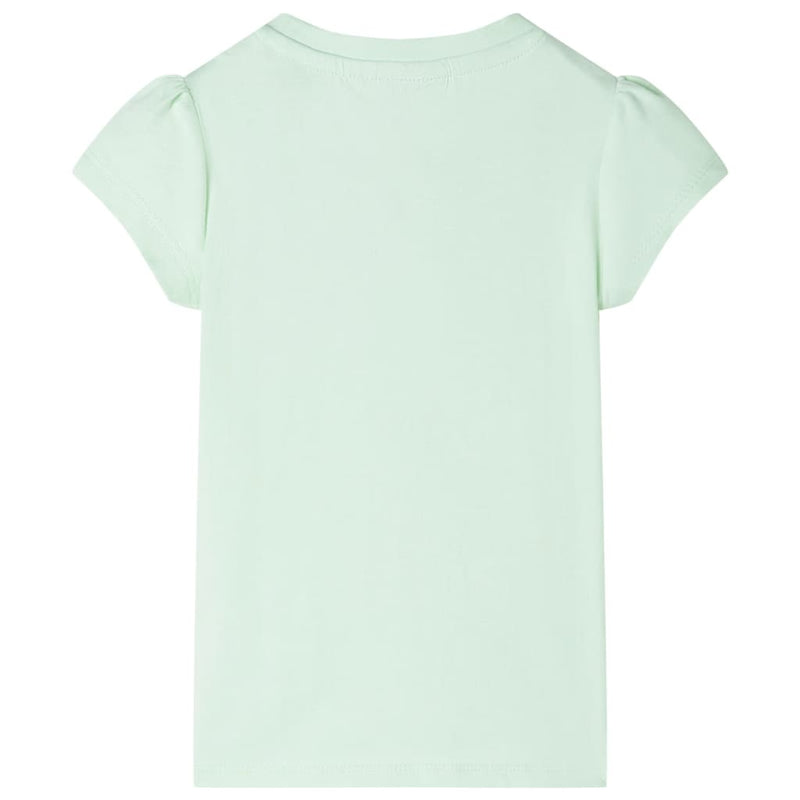 Afbeelding laden in galerijviewer, VidaXL Kindershirt met kapmouwen 104 zachtgroen
