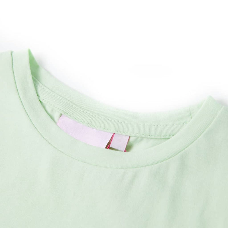 Afbeelding laden in galerijviewer, VidaXL Kindershirt met kapmouwen 104 zachtgroen
