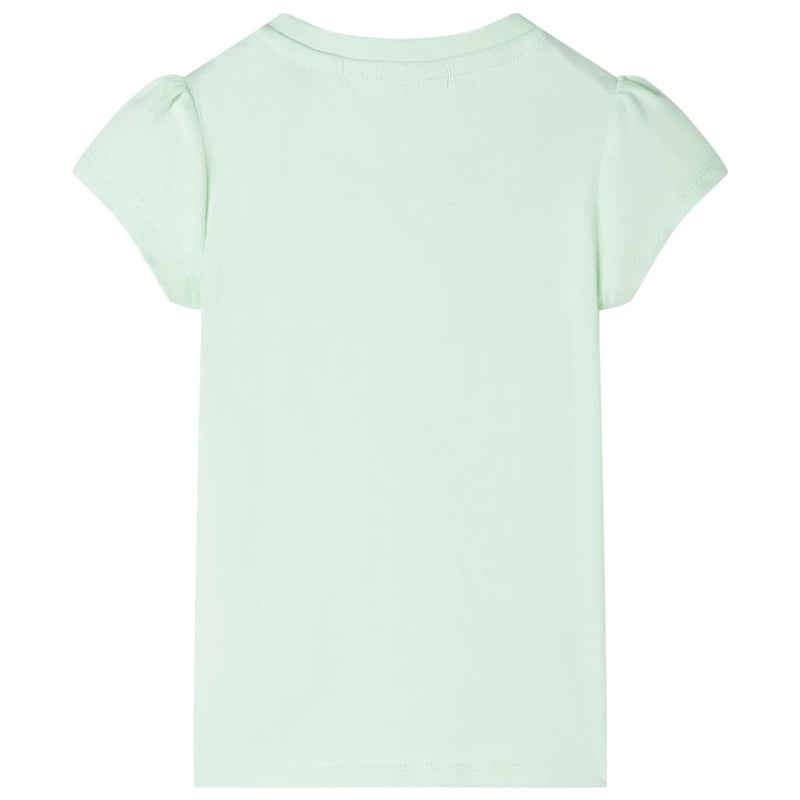 Afbeelding laden in galerijviewer, VidaXL Kindershirt met kapmouwen 116 zachtgroen
