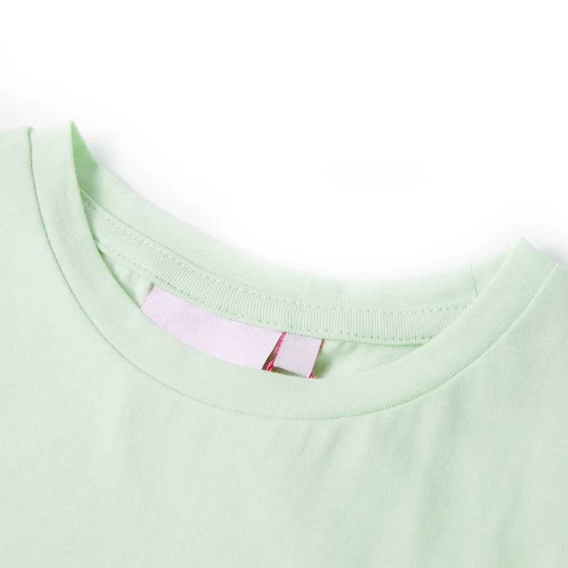 Afbeelding laden in galerijviewer, VidaXL Kindershirt met kapmouwen 116 zachtgroen
