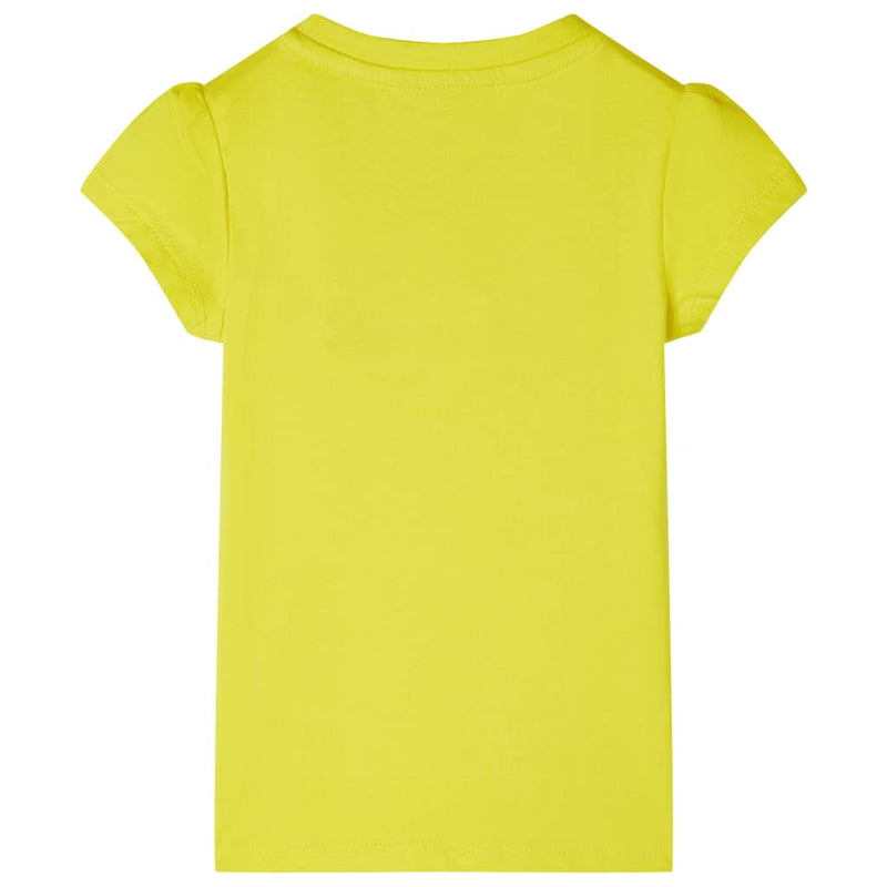 Afbeelding laden in galerijviewer, VidaXL Kindershirt met kapmouwen 128 felgeel
