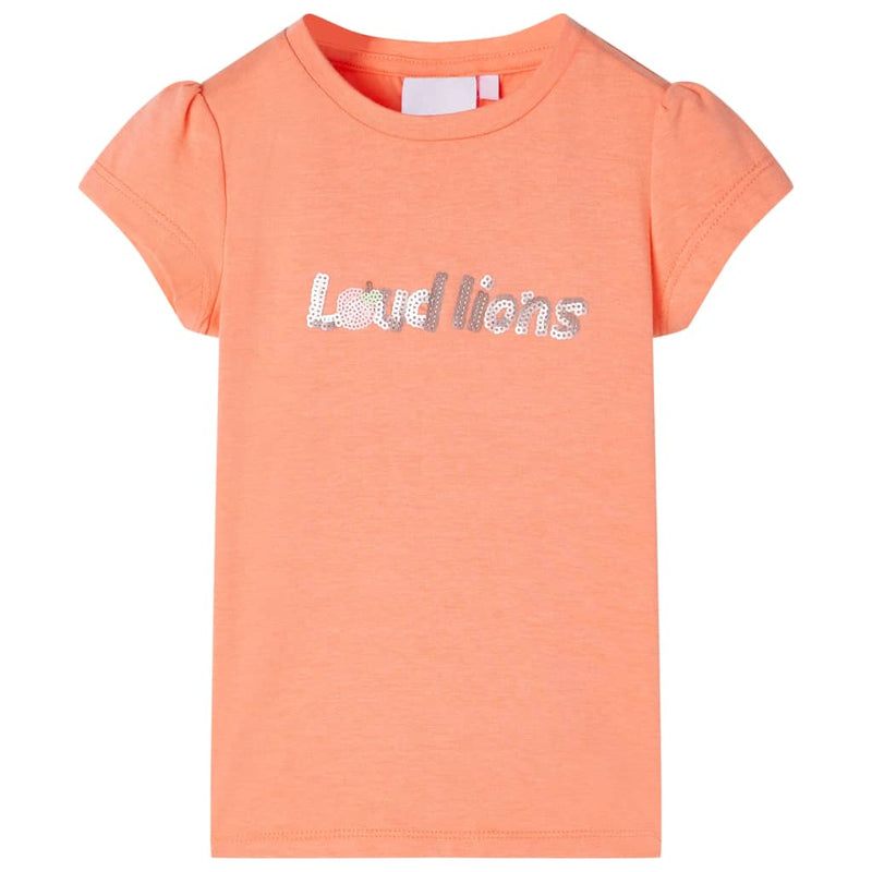 Afbeelding laden in galerijviewer, VidaXL Kindershirt met kapmouwen 92 neonoranje
